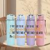 1PC I Try To Be Good Thank You My Grandma Quote Print 750ml Color Plastic Sports Water Bottle Leakproof Flip Straw Lid Suitable for Sports Home Use