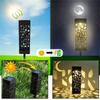 LED Solar Garden Lights 2 6pcs Outdoor Waterproof Hollowing Out Lawn Lamps for Pathway Patio Yard Decoration Landscape Lighting