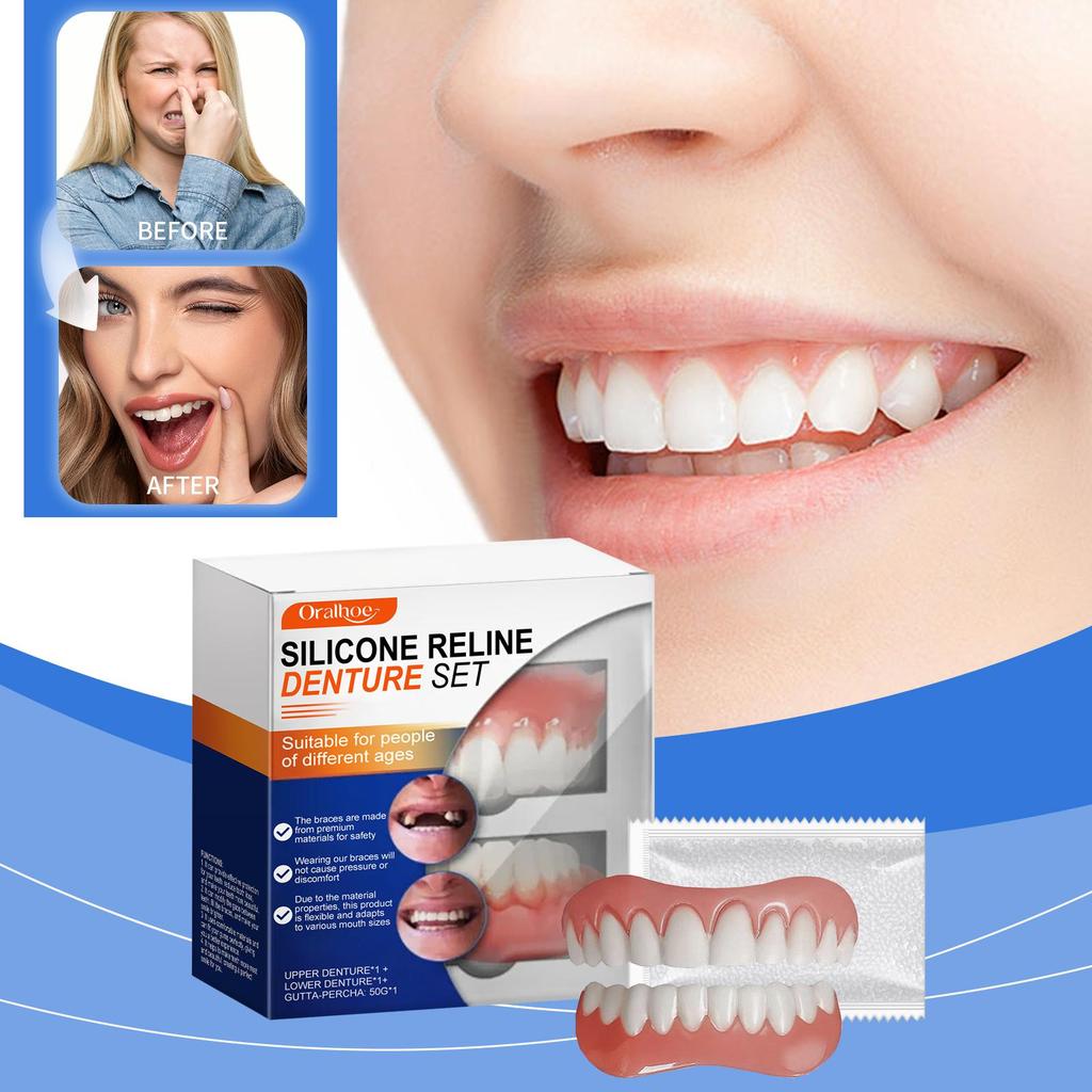 Denture Finishing Braces Cosmetic Dental Braces Enhance Smile Aesthetics Comfortable Material Dentures