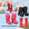 1 pair Plastic 1/6 Female 30cm Dolls Boot Long Knees Boots Accessories Doll Shoes