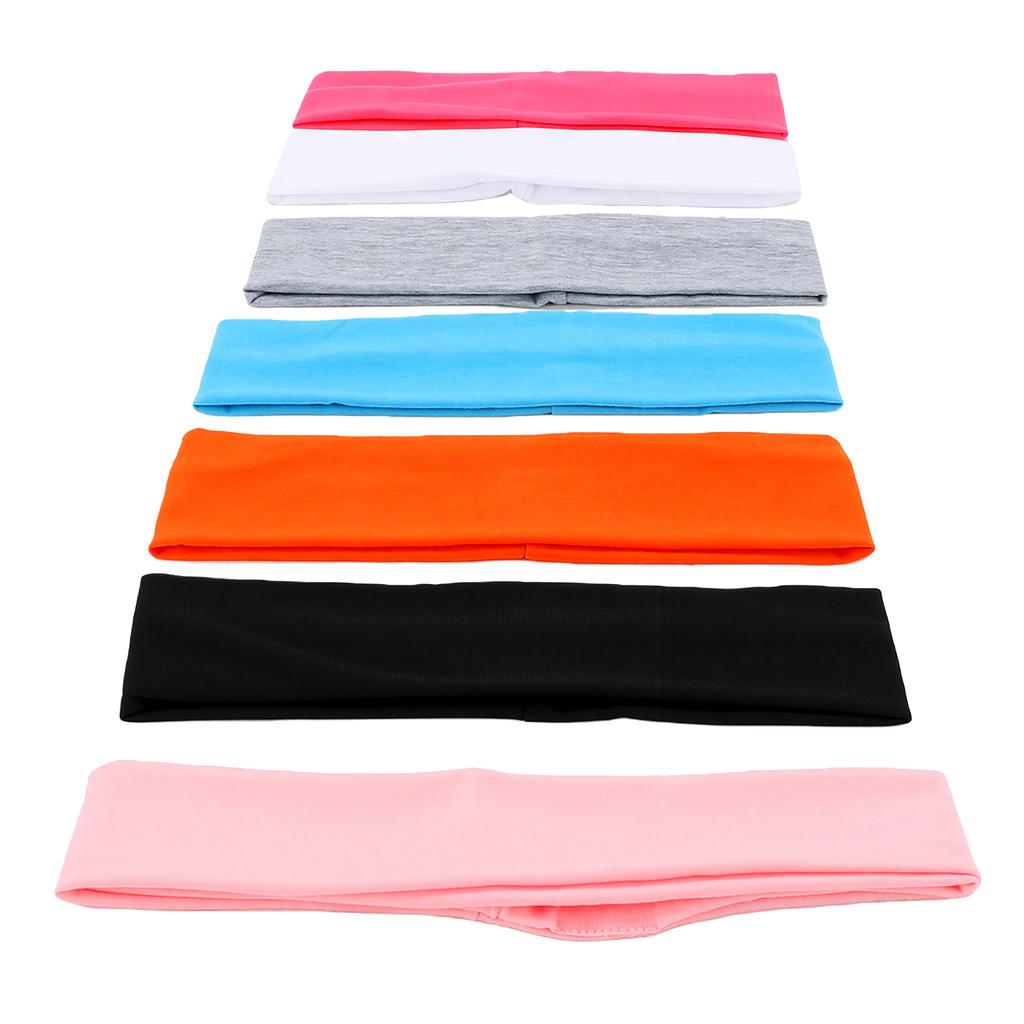 7 Pcs Headbands for Women Soft Non Slip Elastic Sports Hair Bands Sweatbands for Workout Running Cycling