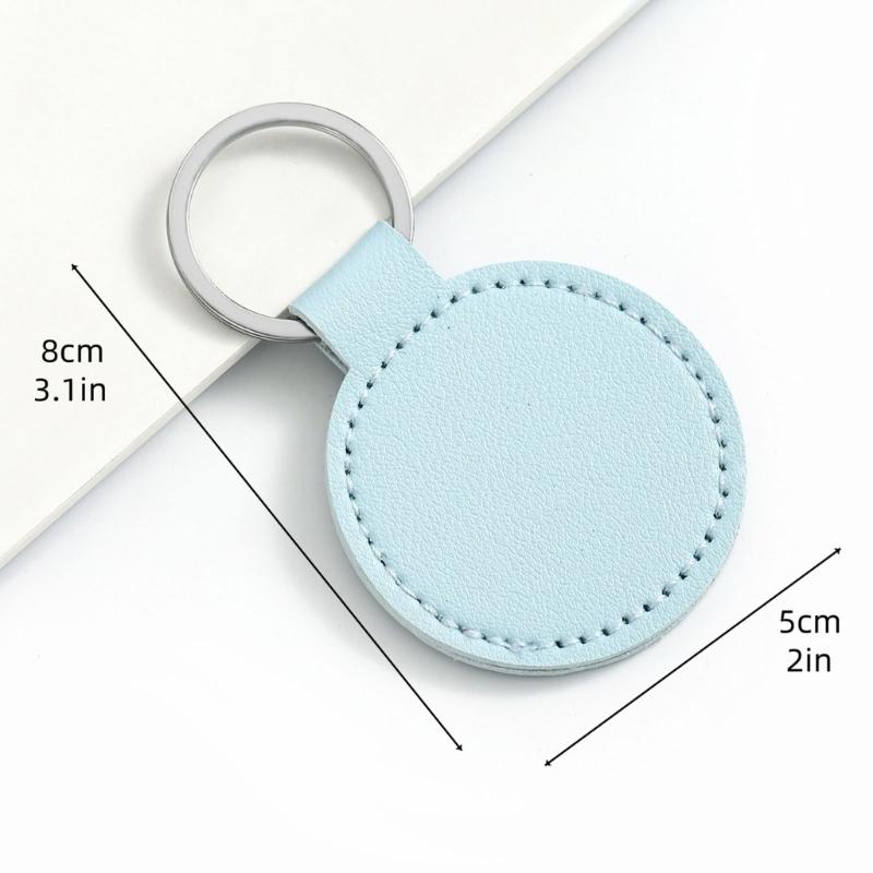 Брелок из искусственной кожи с металлическим подвесом для ключей от машины и дома, легкий, надежный держатель с нержавеющей конструкцией