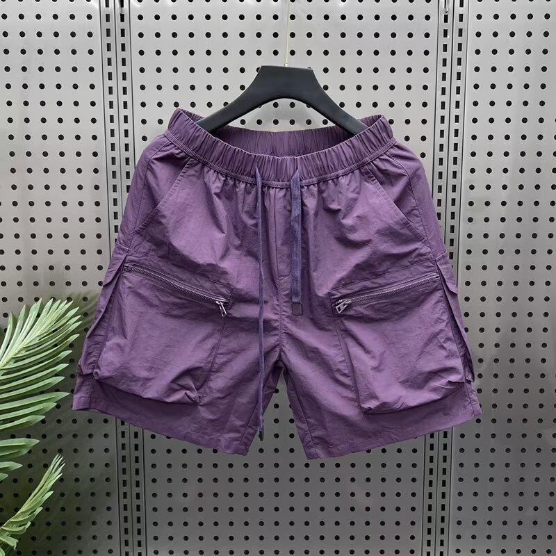 Мужские быстросохнущие летние шорты для работы на открытом воздухе с карманами на молнии