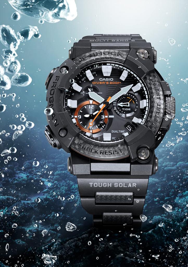 Casio FROGMAN Bluetooth Solar Watch with Carbon Core Guard Structure Black G-Shock Radio-Controlled GWF-A1000XC-1AJF Men's