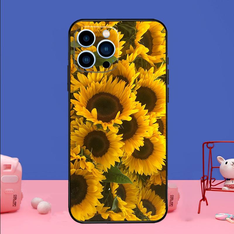 Sunny Sunflower Phone Case For iPhone 16 15 14 13 12 11 17 Pro Max Plus 12 13 mini 16e 17 Air Bumper Cover