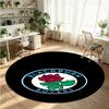 Blackburn Rovers Printed Round Crystal Velvet Rug Soft Non Slip Floor Carpet For Bedroom Holiday Gift