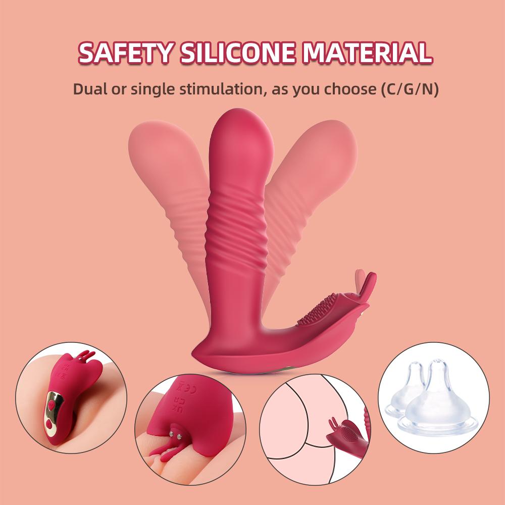 Сосущий телескопический вибратор, носимая женская игрушка, стимулятор клитора точки G, женский клиторальный мастурбатор, дистанционный дилдо, секс-игрушки