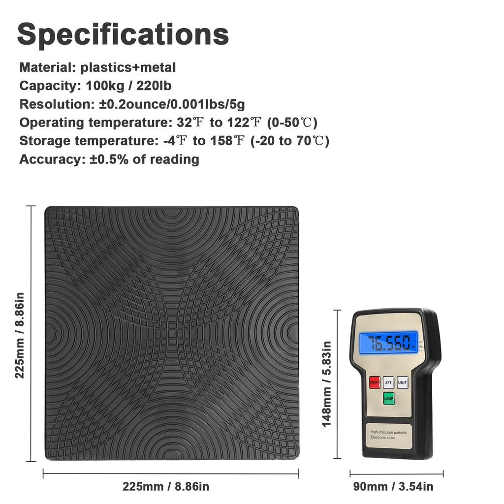 Digital Refrigeration Scale High Precise Electronic Scale for Refrigerants Refilling Central
