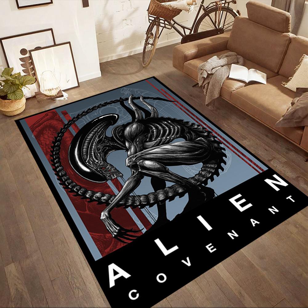 Alien In Ornate Frame Floor Mats for Living Room, Bedroom and Room Decoration Are Suitable for Gifts.