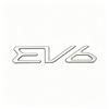 Suitable for KIA modified EV5 EV6 aluminum alloy trunk labeling, new Kaiku tail label black