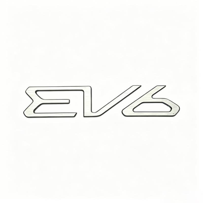 Suitable for KIA modified EV5 EV6 aluminum alloy trunk labeling, new Kaiku tail label black
