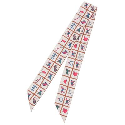 Шарф Бандана Твилли Многоцветный Белый H061356 S 23 [Hermes] Женский [Товар]