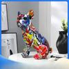 Creative Colorful Bulldog Crafts Home Decorations Living Room Office Desktop Resin Animal Decorations