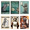 Your Butt Napkins My Lord Raccoon Toilet Paper Metal Metal Sign Wall Plaque Retro Cinema Funny Your Butt Napkins Tin Sign Poster