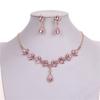Shining Earrings Rhinestone Necklace Wedding Party Crystal Jewelry Set  Women