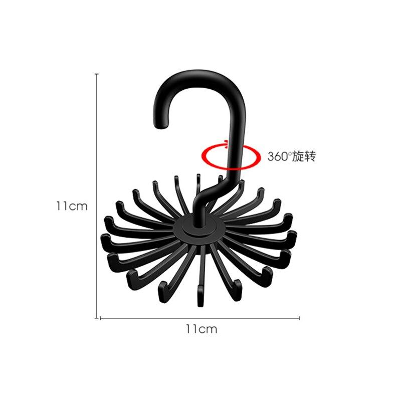 360 Degree Rotating Belt Rack Neck Tie Hanger Storage Hanger Tie Belt Neck Holder Space Saving 20 Hooks Clothes Hanger