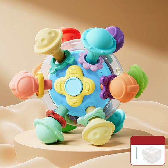 Baby Teething Toy Soft Silicone Teether for Newborns Infants Rocker Teeth Soother Learning Developmental Toy for Boys Girls 1-24 Months