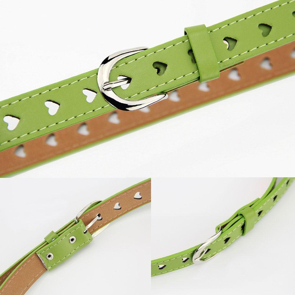 Hollow Heart Waist Belt Needle Buckle Pants Belt Stylish Leather Belt For Dresses
