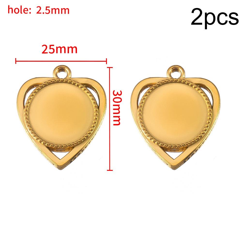 5Pcs 2Pcs Stainless Steel Heart Blank Pendant Trays Bezel Charms Bulk for Homemade Necklaces Jewelry Making DIY Crafts Resin Art