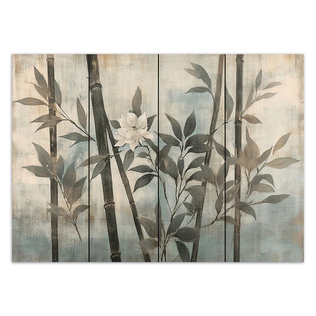 Wallpaper bamboo shoots on pastel background