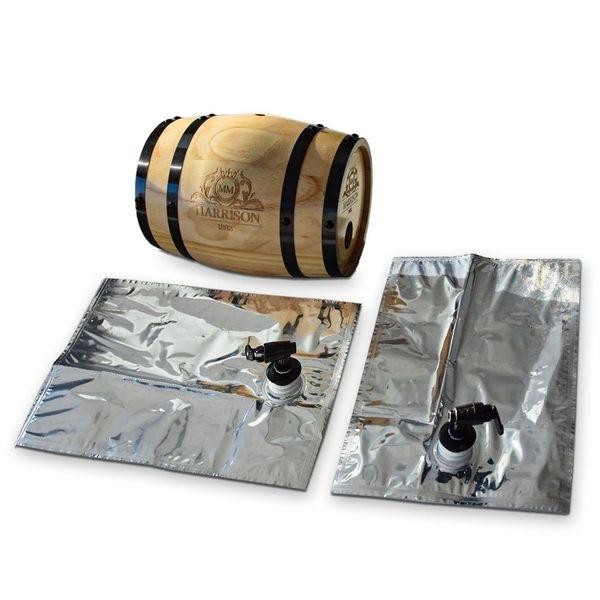 3L Barrel Wine and Beverage Dispenser with 2 Beverage Bags