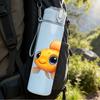 1PC Cute Goldfish Orange Cartoon Print 750ml Color Plastic Sports Water Bottle Leakproof Flip Straw Lid Suitable for Sports Office Home Use