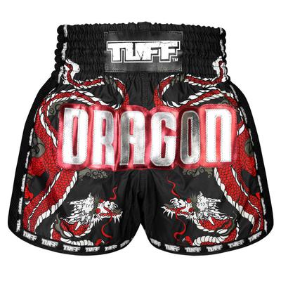 Бестселлер TUFF Боксерские шорты для тайского бокса в новом стиле ретро «Черный китайский дракон с текстом»