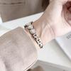 Металлическая цепочка с жемчугом в французском стиле для Apple Watch 11, iWatch 10987E, Huawei GT6, Xiaomi 9