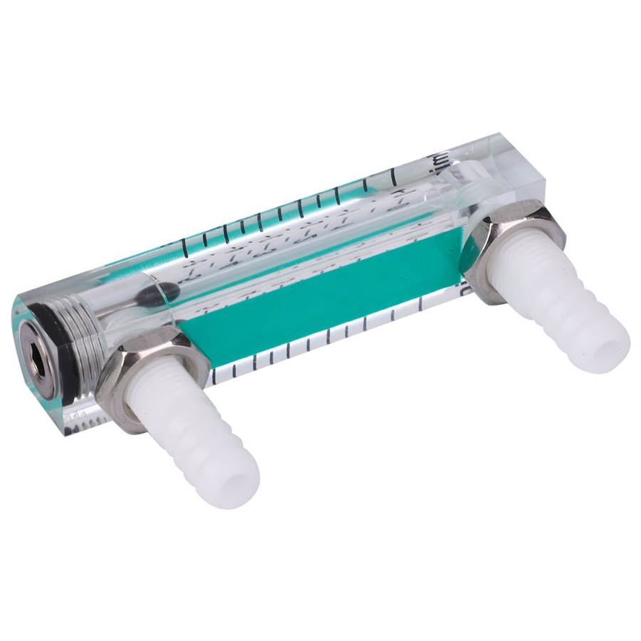 LZQ-1 Air Flow Rate Gauge 1~5LPM Air Measuring Flowmeter Gas Flow Meter Recorder With Black Float + Acrylic Transparent Panel