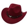 Оптовая продажа Детская исполнительская тибетская шляпа Танцевальная западная ковбойская цилиндр Край бычьей головы Защита от солнца Солнцезащитная шляпа Родительско-детское путешествие