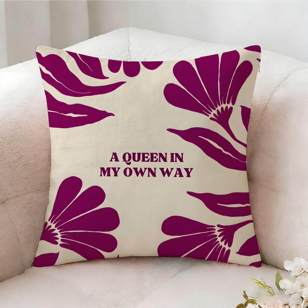 Flower Sentence Sample Motivational Pillow Case Pillowcase Doublesided Printed Sofa Cushion Bedroom Headboard Pillow