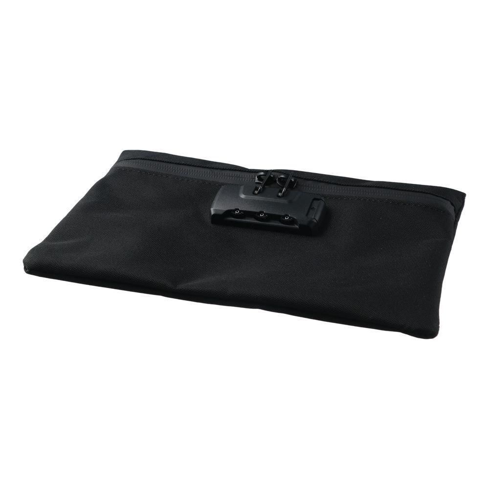 Black Money Bag With Lock Portable Document Bag Durable Security Bag for Cash  Travel