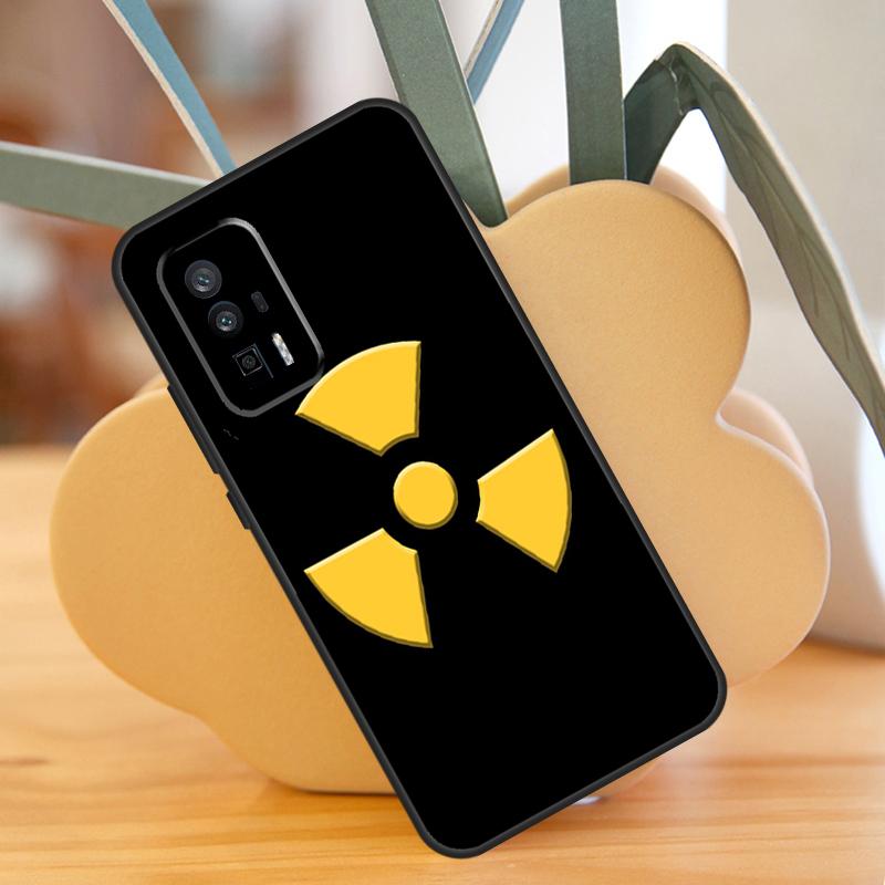 Чехол-предупреждение о радиации для POCO F6 Pro X6 X5 X3 F3 F5 M6 M5s Xiaomi 13T Pro 11T 12T 12 13 Lite 14 Ultra