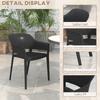 Garden Chairs 4 Pieces Black