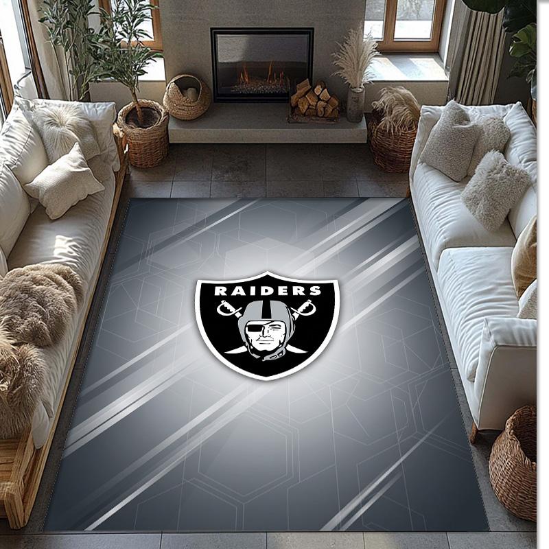 Las Vegas Raiders Crystal Velvet Carpet Soft Anti?Slip Floor Mat Comfortable Home Living Room Bedroom Decor Rug