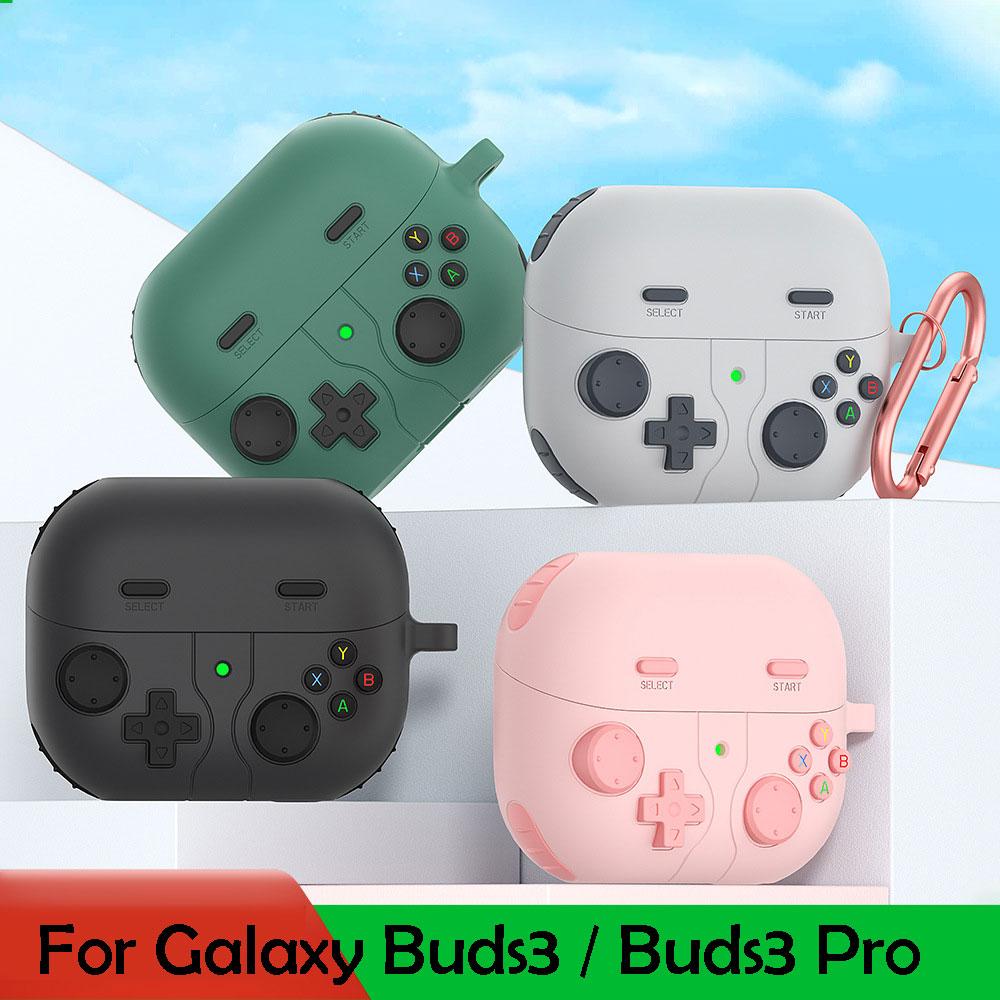 Для Sumsang Galaxy Buds3 / Buds 3 Pro силиконовый ретро игровой чехол милый защитный чехол с карабином защитный чехол кожа