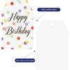 50pcs/100pcs Happy Birthday Gift Tags, Colorful Birthday Tags with String, Birthday Hangtags for Party Favor Gifts Wrapping