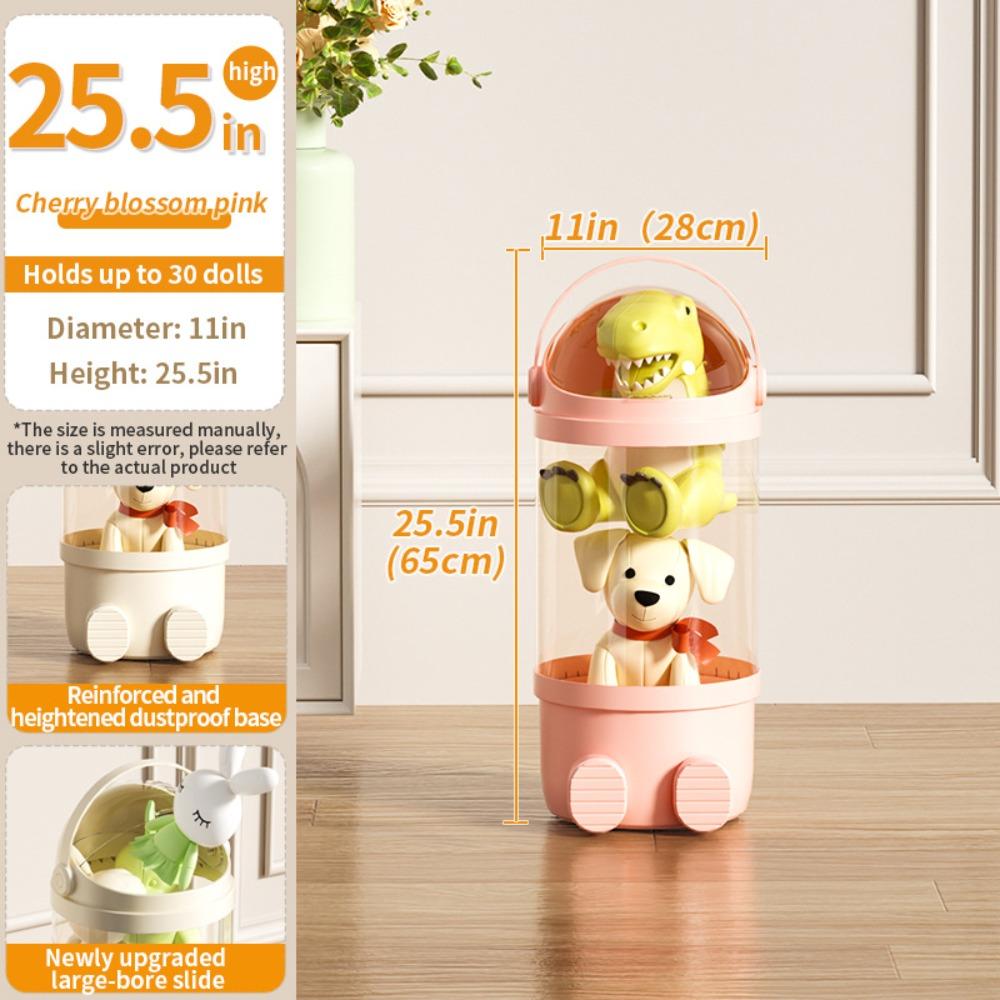 Прозрачный ящик для хранения кукол Пластиковое ведро для хранения Новый органайзер для мягких кукол для детей