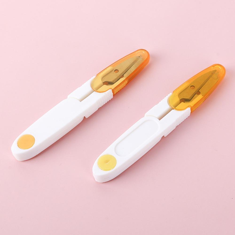 Transparent Tape Covers U-Shaped Small Scissors Trimming Thread Ends Burrs Tailors Scissors