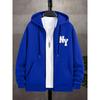 Vintage New York Graphic Zip-Up Hoodie Loose Fit Casual Sweatshirt Men Women
