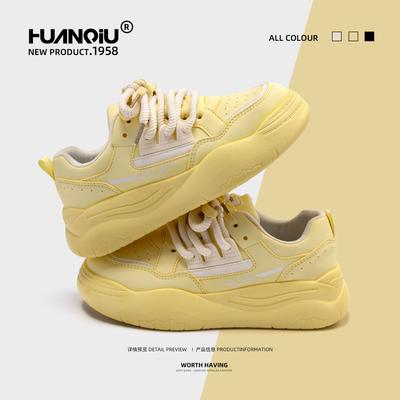 Глобальный дофамин белые женские весенние новые кеды универсальные на толстой подошве увеличивающие рост модные туфли-хлебцы ZHQ5531