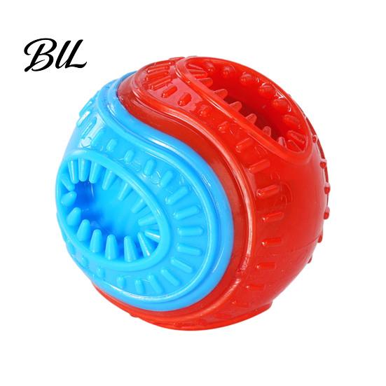 Puppy Teething Toy Dog Food Leakage Chew Ball Bite Resistant Pet Treat Dispensing Indestructible Squeaky Interactive Boredom Enrichment
