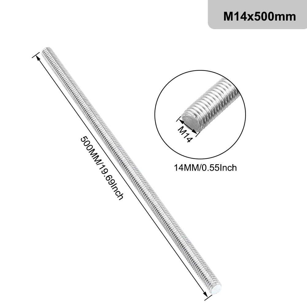 1шт резьбовой стержень 304 нержавеющая сталь винт M2 M2.5 M3 M4 M5 M6 M8 M10 M12 M16 M18 M20