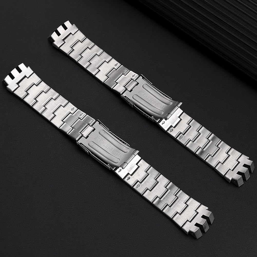 Ремешок для часов Sibehill 20 мм из нержавеющей стали, замена для Swatch, с инструментом для регулировки, тип крепления: арочный вогнутый