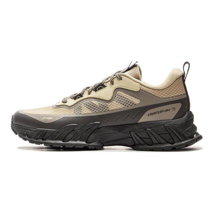 Li Ning Outdoor CF Tracing, Повседневные прогулочные V3 Нескользящие Устойчивые к истиранию Низкие туристические ботинки Мужские Хаки Серый AHTV017-2