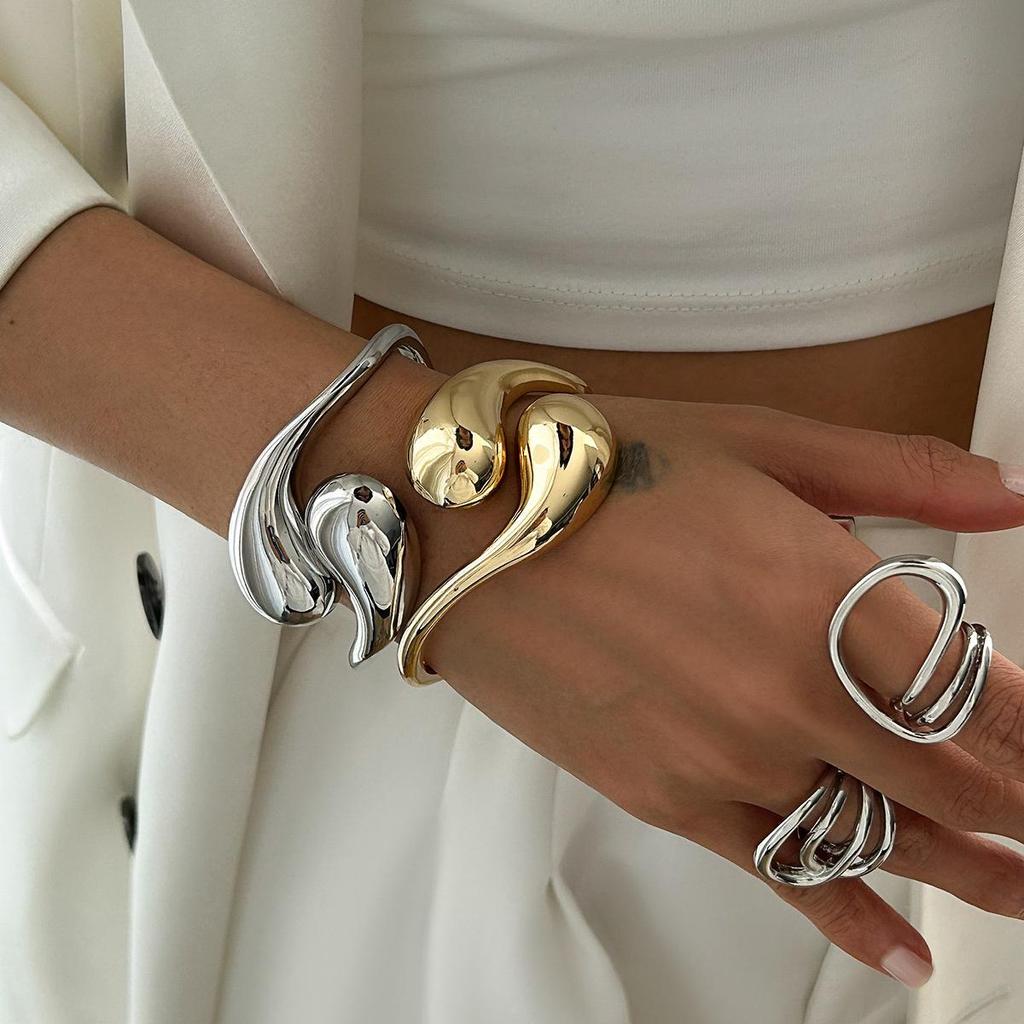 Набор браслетов из сплава в европейско-американском стиле: Неправильный дизайн капли воды