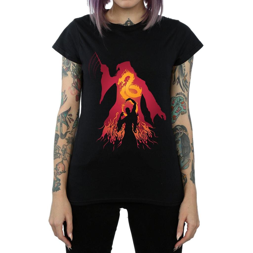 Harry Potter Womens/Ladies Dumbledore Silhouette Cotton T-Shirt