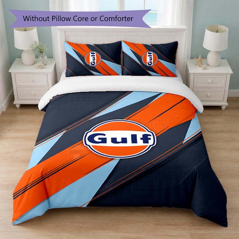 Gulf Print 3Pcs Bedding Set Duvet Cover With Two Pillowcases Soft Bed Linen For Household Bedroom