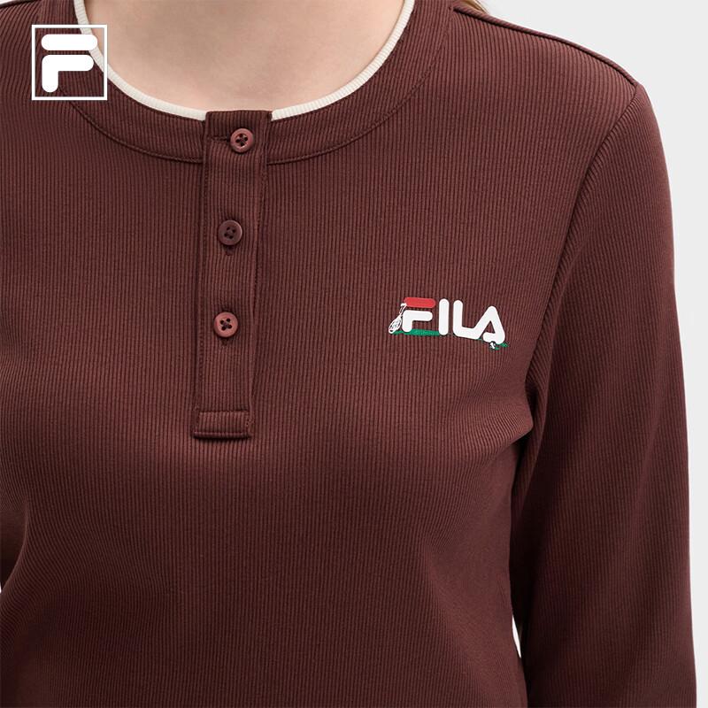 Fila Женская приталенная вязаная футболка с длинным рукавом