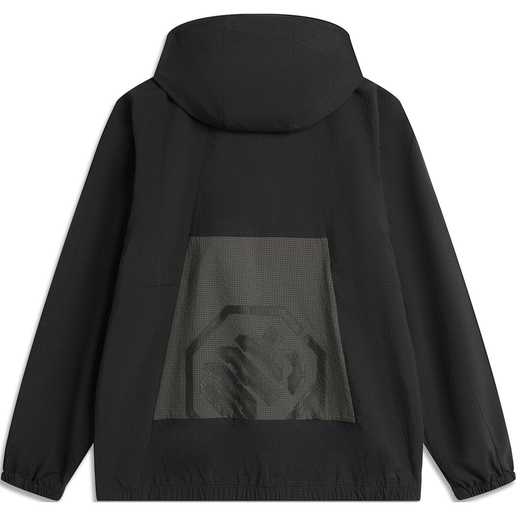 Мужская ветровка с капюшоном серии баскетбола Li Ning Badfive, черная AFDU211-1